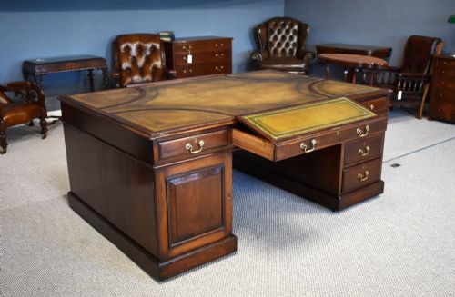 Antique Mahogany Partners Desk