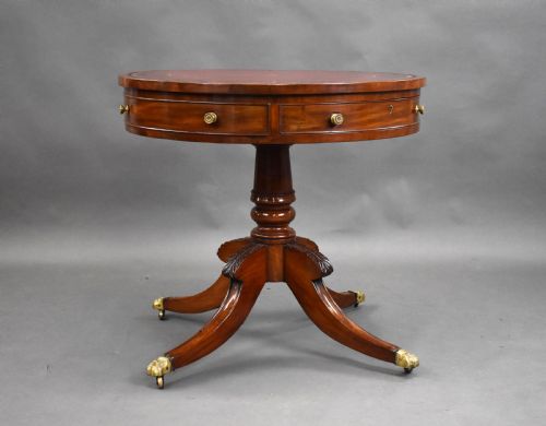 fig 1. Small Regency Mahogany Drum Table