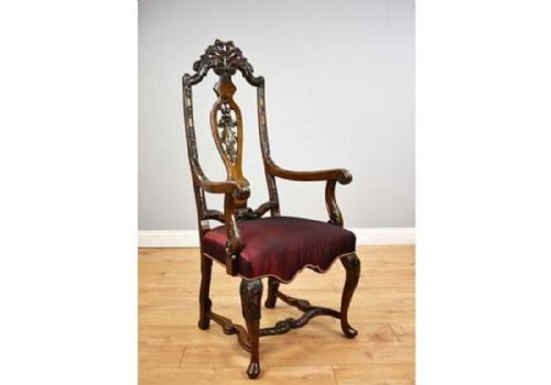 SET OF 14 20TH CENTURY ENGLISH ANTIQUE QUEEN ANNE STYLE DINING CHAIRS - ADDITIONAL PHOTO 2