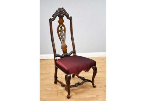 SET OF 14 20TH CENTURY ENGLISH ANTIQUE QUEEN ANNE STYLE DINING CHAIRS - ADDITIONAL PHOTO 7