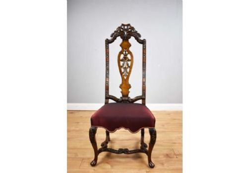 SET OF 14 20TH CENTURY ENGLISH ANTIQUE QUEEN ANNE STYLE DINING CHAIRS - ADDITIONAL PHOTO 8