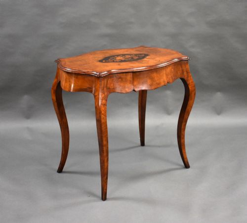 victorian walnut marquetry centre table - CATEGORY: ANTIQUE TABLES - DATED VICTORIAN