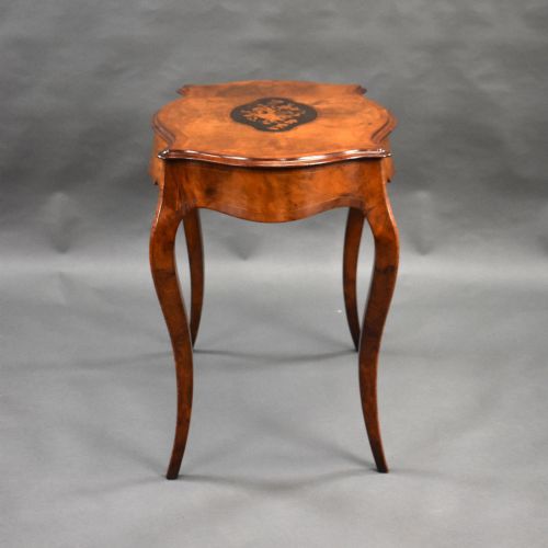 VICTORIAN WALNUT MARQUETRY CENTRE TABLE - ADDITIONAL PHOTO 2