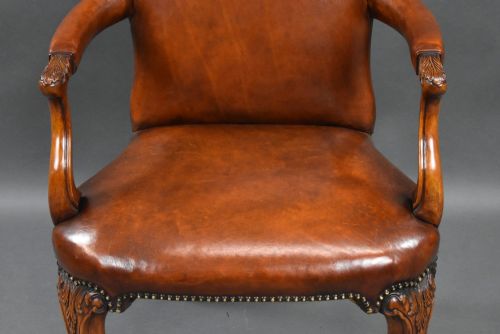 SET OF 7 HAND DYED LEATHER ARMCHAIRS - ADDITIONAL PHOTO 4