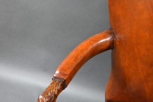 SET OF 7 HAND DYED LEATHER ARMCHAIRS - ADDITIONAL PHOTO 5