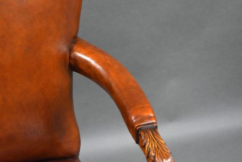 SET OF 7 HAND DYED LEATHER ARMCHAIRS - ADDITIONAL PHOTO 6