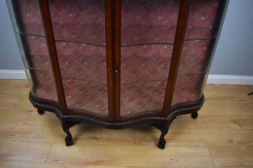 EDWARDIAN MAHOGANY SERPENTINE CABINET - ADDITIONAL PHOTO 3