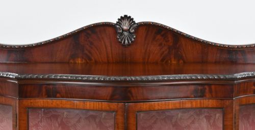 EDWARDIAN MAHOGANY SERPENTINE CABINET - ADDITIONAL PHOTO 6