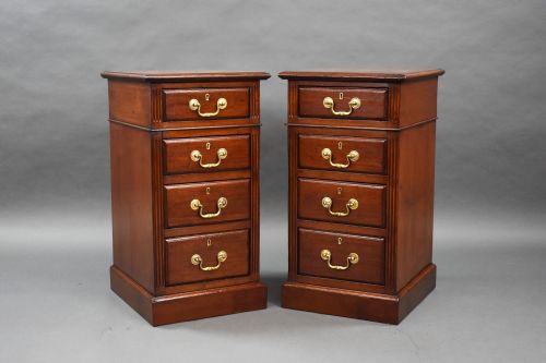 Pair of Edwardian Mahogany Bedside Chests
