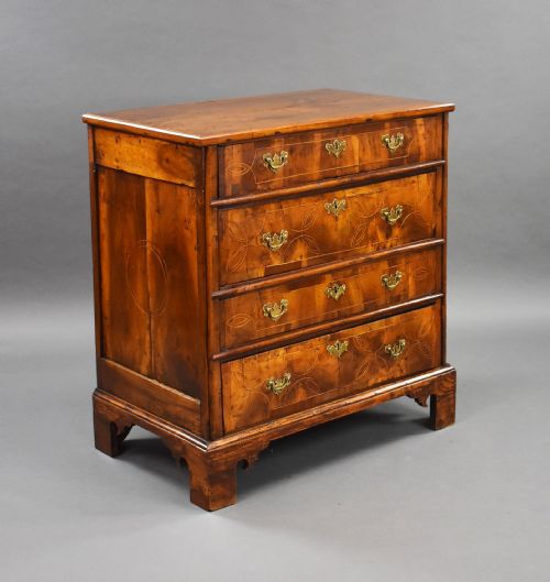 18th Century Inlaid Walnut Chest of Drawers