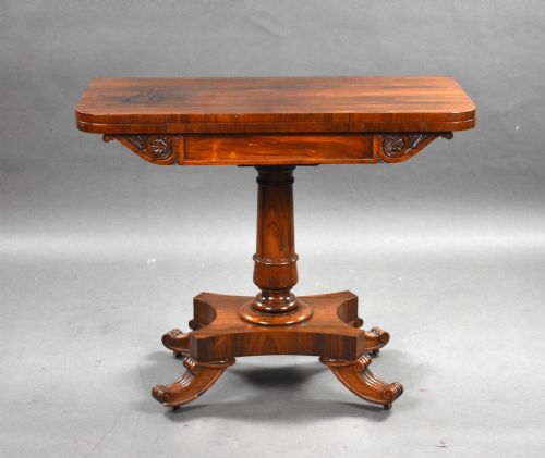 WILLIAM IV ROSEWOOD CARD TABLE - ADDITIONAL PHOTO 1