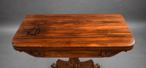 WILLIAM IV ROSEWOOD CARD TABLE - ADDITIONAL PHOTO 10