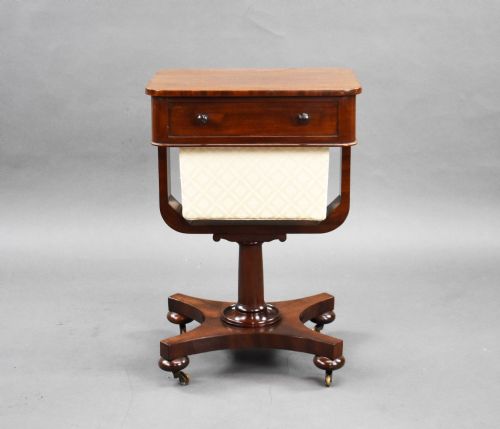 WILLIAM IV MAHOGANY WORK TABLE - ADDITIONAL PHOTO 1