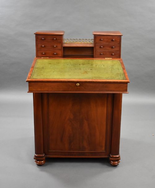 LARGE WILLIAM IV MAHOGANY DAVENPORT - ADDITIONAL PHOTO 1