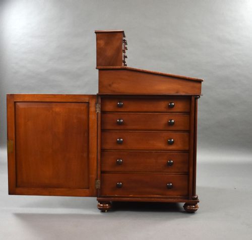 LARGE WILLIAM IV MAHOGANY DAVENPORT - ADDITIONAL PHOTO 5