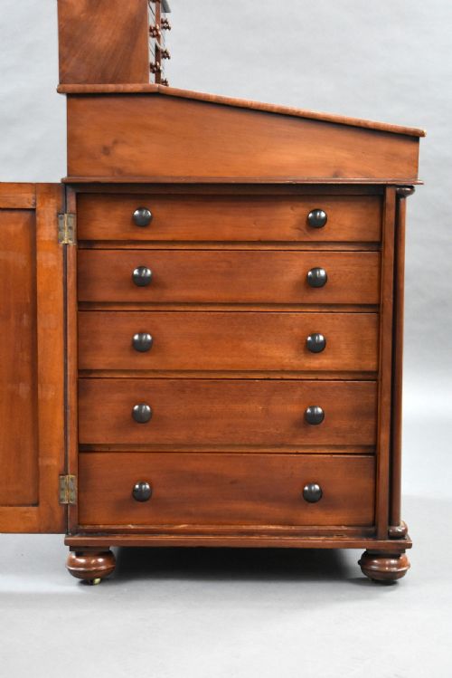 LARGE WILLIAM IV MAHOGANY DAVENPORT - ADDITIONAL PHOTO 6