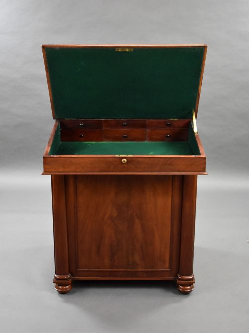 LARGE WILLIAM IV MAHOGANY DAVENPORT - ADDITIONAL PHOTO 8