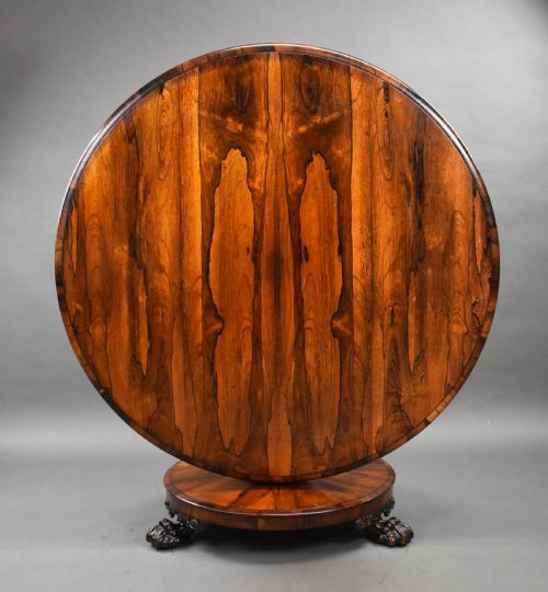 Early Victorian Circular Rosewood Breakfast Table
