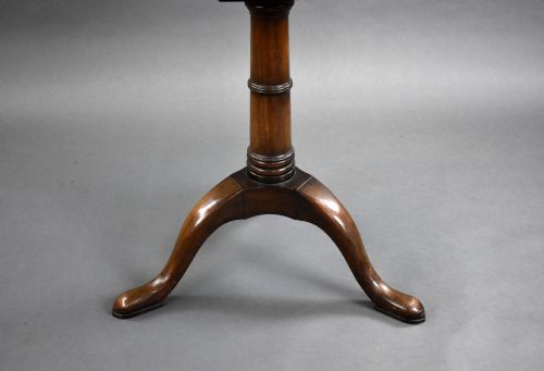 GEORGE III MAHOGANY SNAP TOP CIRCULAR TRIPOD TABLE - ADDITIONAL PHOTO 4