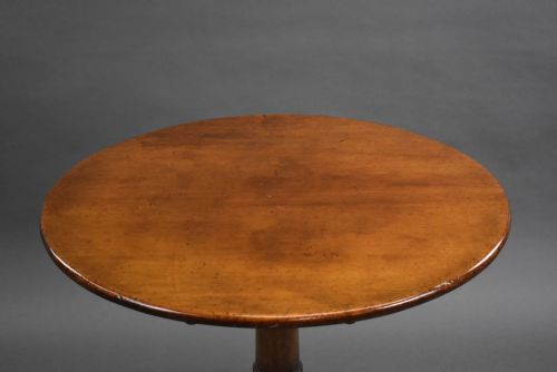 GEORGE III MAHOGANY SNAP TOP CIRCULAR TRIPOD TABLE - ADDITIONAL PHOTO 6