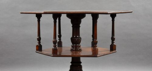 GEORGE III MAHOGANY HEXAGONAL TABLE - ADDITIONAL PHOTO 1