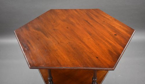 GEORGE III MAHOGANY HEXAGONAL TABLE - ADDITIONAL PHOTO 4