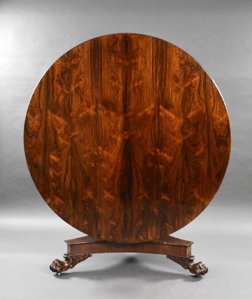 William IV Rosewood Round Breakfast Table