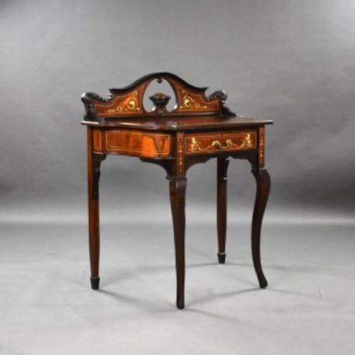 Victorian Rosewood Inlaid Writing Table