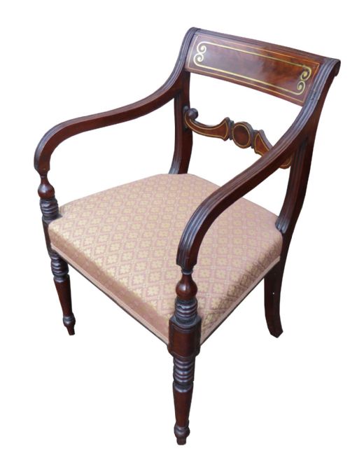 SET OF 7 REGENCY MAHOGANY DINING CHAIRS - ADDITIONAL PHOTO 3