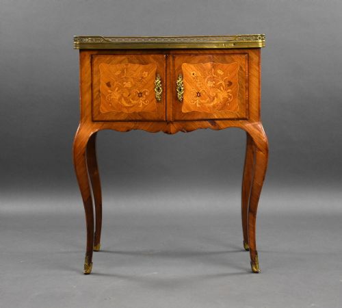 ANTIQUE FRENCH MARQUETRY SIDE CABINET - ADDITIONAL PHOTO 1