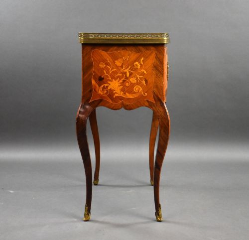 ANTIQUE FRENCH MARQUETRY SIDE CABINET - ADDITIONAL PHOTO 4