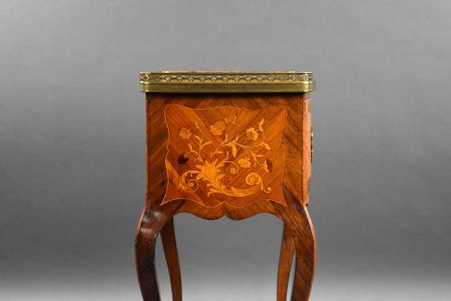 ANTIQUE FRENCH MARQUETRY SIDE CABINET - ADDITIONAL PHOTO 5