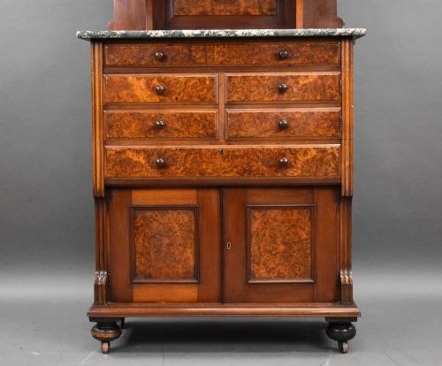 VICTORIAN BURR WALNUT DENTIST CABINET - ADDITIONAL PHOTO 2