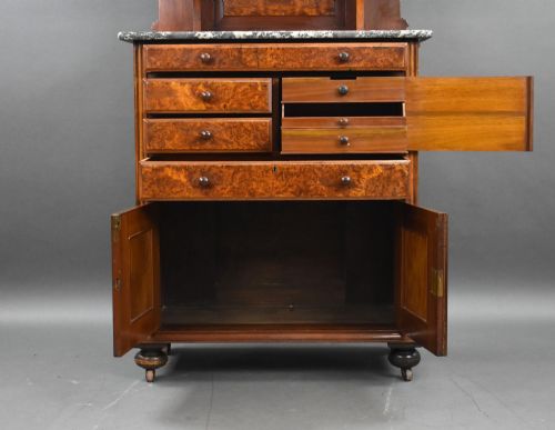 VICTORIAN BURR WALNUT DENTIST CABINET - ADDITIONAL PHOTO 7