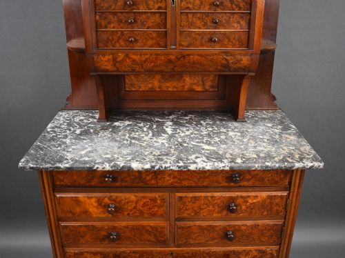 VICTORIAN BURR WALNUT DENTIST CABINET - ADDITIONAL PHOTO 8