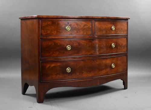 Regency Flame Mahogany Bow Front Chest