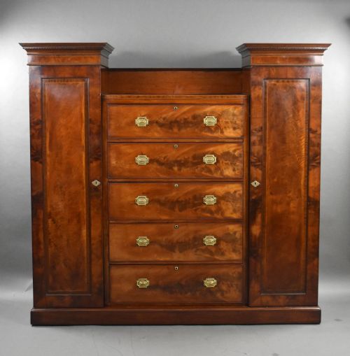 Victorian Flame Mahogany Wardrobe