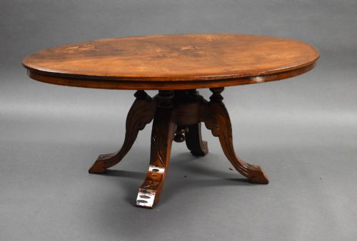 Victorian Walnut Inlaid Coffee Table