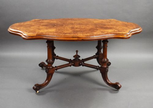 VICTORIAN BURR WALNUT CENTRE TABLE - ADDITIONAL PHOTO 1