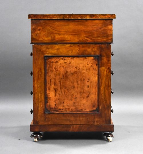 VICTORIAN BURR WALNUT DAVENPORT - ADDITIONAL PHOTO 3