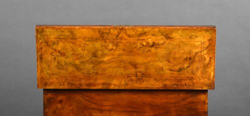 VICTORIAN BURR WALNUT DAVENPORT - ADDITIONAL PHOTO 6