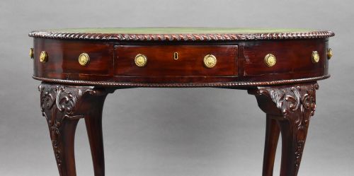 ANTIQUE EDWARDIAN MAHOGANY DRUM TABLE - ADDITIONAL PHOTO 6