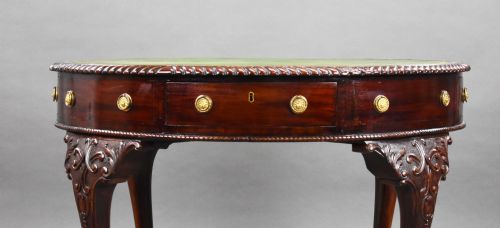 ANTIQUE EDWARDIAN MAHOGANY DRUM TABLE - ADDITIONAL PHOTO 8