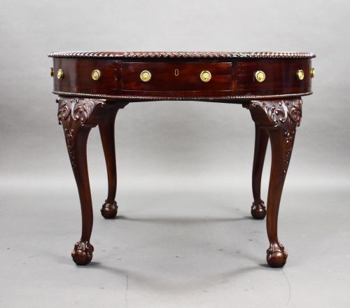 ANTIQUE EDWARDIAN MAHOGANY DRUM TABLE - ADDITIONAL PHOTO 10
