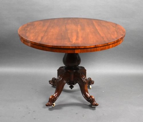 VICTORIAN ROSEWOOD OVAL LOO TABLE - ADDITIONAL PHOTO 1