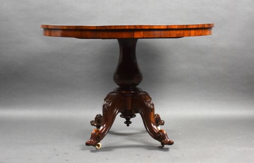 VICTORIAN ROSEWOOD OVAL LOO TABLE - ADDITIONAL PHOTO 2