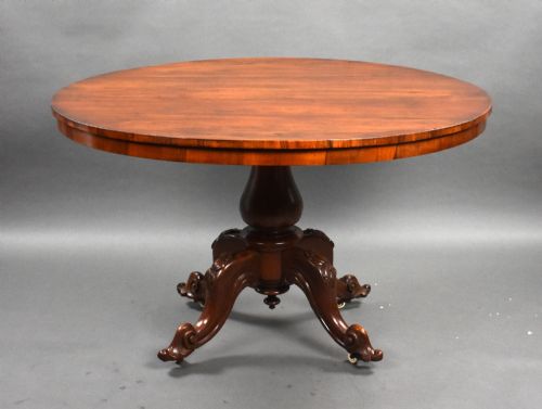 VICTORIAN ROSEWOOD OVAL LOO TABLE - ADDITIONAL PHOTO 5