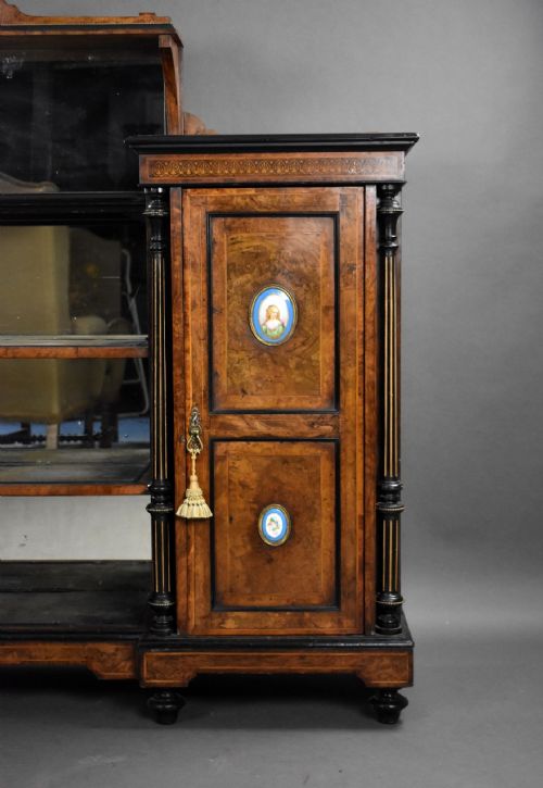 VICTORIAN BURR WALNUT SIDEBOARD - ADDITIONAL PHOTO 4