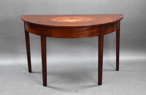 PAIR OF GEORGE III MAHOGANY INLAID CONSOLE TABLES - ADDITIONAL PHOTO 2