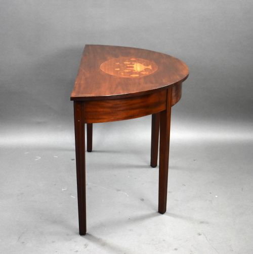 PAIR OF GEORGE III MAHOGANY INLAID CONSOLE TABLES - ADDITIONAL PHOTO 3